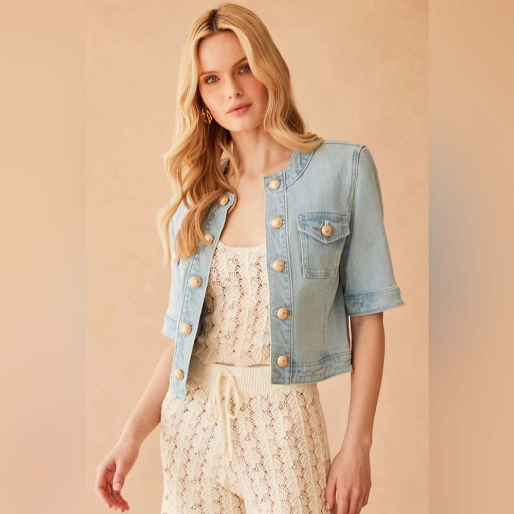 Generation Love Light Blue Cropped DEVIKA DENIM JACKET